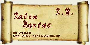 Kalin Martać vizit kartica